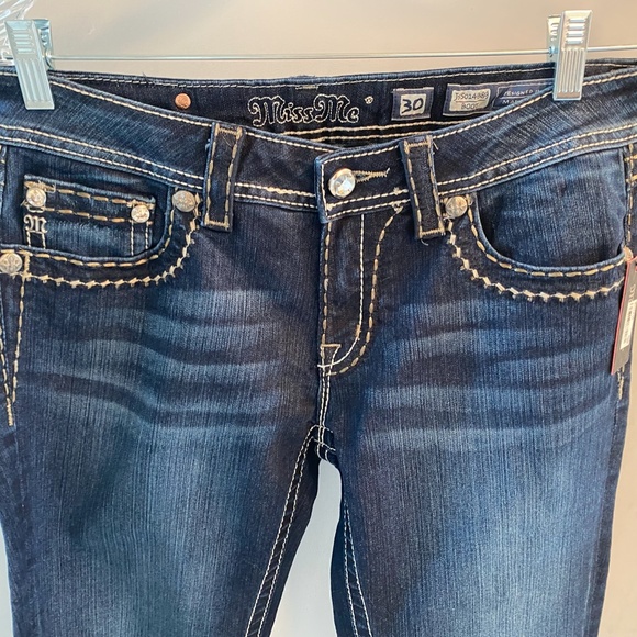 NWT Woman's Miss Me Boot Cut Denim Jeans with Bling JS5014B89 - Size 30 - Picture 3 of 13